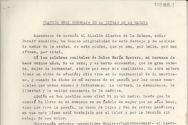 Plática en el homenaje de la ciudad de La Habana Plática en el homenaje de la ciudad de La Habana