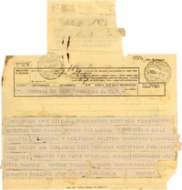 [Telegrama] 1951 ene. 22, Roma [a] Gabriela Mistral, Rapallo
