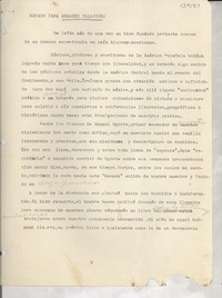 Recado para Armando Palacios Recado para Armando Palacios