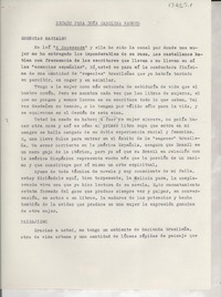 Recado para doña Carolina Nabuco Recado para doña Carolina Nabuco