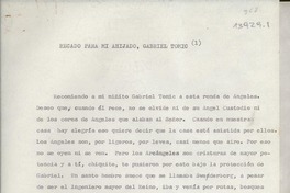 Recado para mi ahijado Gabriel Tomic Recado para mi ahijado Gabriel Tomic
