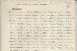Recado sobre una maestra argentina Recado sobre una maestra argentina