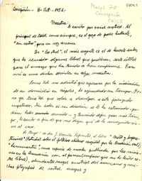 [Carta] 1951 oct. 16, Concepción, Chile [a] Gabriela Mistral