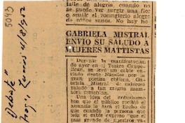 [Carta] 1952 ago. 4, Santiago, Chile [a] Lucila