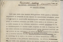Una reforma educacional suramericana Una reforma educacional suramericana