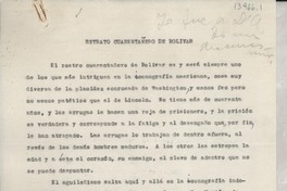 Retrato cuarentañero de Bolivar Retrato cuarentañero de Bolivar