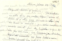 [Carta] 1952 feb. 22, México [a] Gabriela Mistral