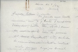 [Carta] 1946 dic. 9, México [a] Petrona Noda