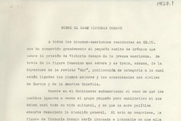 Sobre el caso Victoria Ocampo Sobre el caso Victoria Ocampo