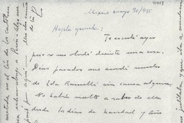 [Carta] 1955 mayo 30, México [a] Gabriela Mistral