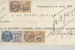 A la vista pagare a la orden de Léopold Lewin A la vista pagare a la orden de Léopold Lewin