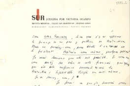 [Carta] 1943 mayo 4, [Buenos Aires], [Argentina] [a] Gabriela [Mistral]
