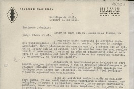 [Carta] 1944 oct. 31, Santiago, [Chile] [a] Gabriela [Mistral]