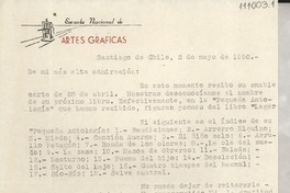[Carta] 1950 mayo 2, Santiago, [Chile] [a] [Gabriela Mistral]