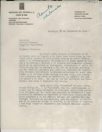 [Carta] 1946 dic. 23, Santiago, Chile [a] Gabriela Mistral, Monrovia, California, [EE.UU.]