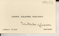 [Tarjetas] [1947?] mar. 29, [Santiago], Chile [a] Gabriela Mistral, Cónsul de Chile, Los Angeles, Cali[fornia], [EE.UU.]