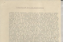 La oración de la maestra