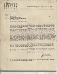 [Carta] 1939 jun. 2, Santiago, Chile [a] Gabriela Mistral, Cónsul de Chile en Niza, Francia
