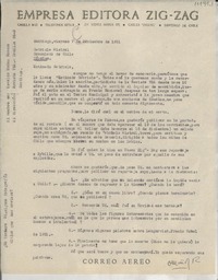 [Carta] 1951 dic. 7, Santiago, Chile [a] Gabriela Mistral, Consulado de Chile, Nápoles, [Italia]