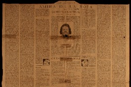 Amira de la Rosa por Gabriela Mistral, para "La Nación", Madrid, junio de 1934. Amira de la Rosa por Gabriela Mistral, para "La Nación", Madrid, junio de 1934.