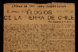 Elogios de la tierra de Chile Elogios de la tierra de Chile