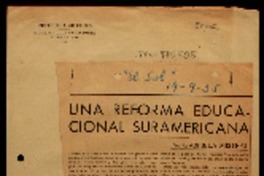 Una reforma educacional suramericana Una reforma educacional suramericana