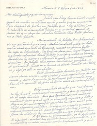 [Carta] 1949 feb. 6, México D. F. [a] Gabriela Mistral