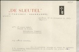 [Carta] 1945 dic. 17, Ambéres, Bélgica [a] Lucila Godoy, Petrópolis, Brasil