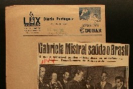 Gabriela Mistral saúda Brasil Gabriela Mistral saúda Brasil