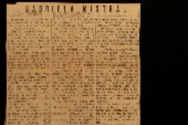 Gabriela Mistral Gabriela Mistral