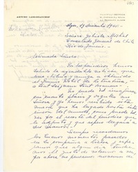 [Carta] 1945 dic. 19, [Alger] [a] Gabriela Mistral, Rio de Janeiro, [Brasil]