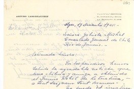 [Carta] 1945 dic. 19, [Alger] [a] Gabriela Mistral, Rio de Janeiro, [Brasil]