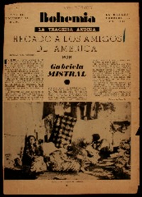 Recado a los amigos de América la tragedia andina Recado a los amigos de América la tragedia andina