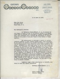 [Carta] 1957 mar. 13, [México D. F.] [a] Miss Joan Daves, 112 East 19 St., Nueva York, N. Y.