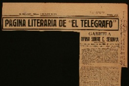 Gabriela opina sobre E. Segovia la insigne maestra escribió al poeta bella carta con su valioso juicio sobre su poesía Gabriela opina sobre E. Segovia la insigne maestra escribió al poeta bella carta con su valioso juicio sobre su poesía