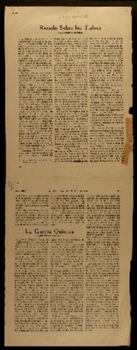 Recado sobre los Tlalocs Recado sobre los Tlalocs