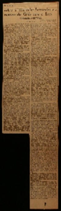 Recado sobre o chanceler Fernandez e a ruptura do Chile com o Eixo Recado sobre o chanceler Fernandez e a ruptura do Chile com o Eixo