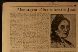 Mensagem sôbre o mestre Juan Francisco Gonzalez a Alfonso Bulnes Mensagem sôbre o mestre Juan Francisco Gonzalez a Alfonso Bulnes