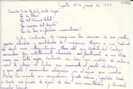 [Carta] 1955 jun. 20, Rapallo, [Italia] [a] Gabriela Mistral