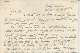 [Carta] 1951 mayo 21, Punta Arenas [a] Gabriela Mistral