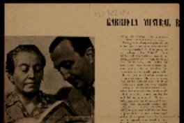 Gabriela Mistral reaps world homage