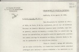 Circular N° 65, 1950 ago. 12, Santiago Circular N° 65, 1950 ago. 12, Santiago
