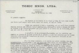 [Carta] 1954 feb. 2, Santiago, [Chile] [a] [Gabriela Mistral]