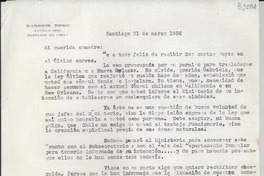 [Carta] 1956 mar. 21, Santiago, [Chile] [a] [Gabriela Mistral]