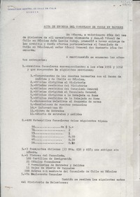 Acta de entrega del Consulado de Chile en Nápoles Acta de entrega del Consulado de Chile en Nápoles