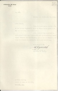 [Oficio] N° 708, 1950 sept. 28, México D. F. [a] Gabriela Mistral, Cónsul de Chile, Veracruz