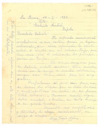 [Carta] 1951 ene. 14, La Serena, Chile [a] Gabriela Mistral, Nápoles, [Italia]