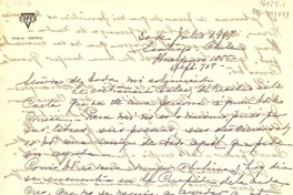 [Carta] 1947 jul. 30, Santiago, Chile [a] [Gabriela Mistral]