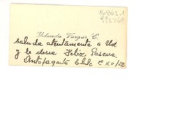 [Carta] 1952 dic. 1, Antofagasta, Chile [a] [Gabriela Mistral]