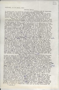 [Carta] 1983 abr. 31, Santiago, [Chile] [a] Querida Doris